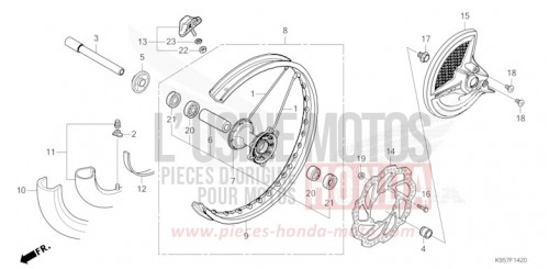 FRONT WHEEL CRF250RS de 2025